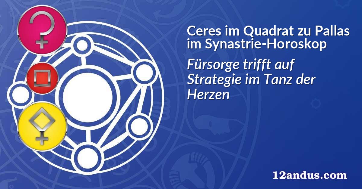 Ceres im Quadrat zu Pallas im Synastrie-Horoskop