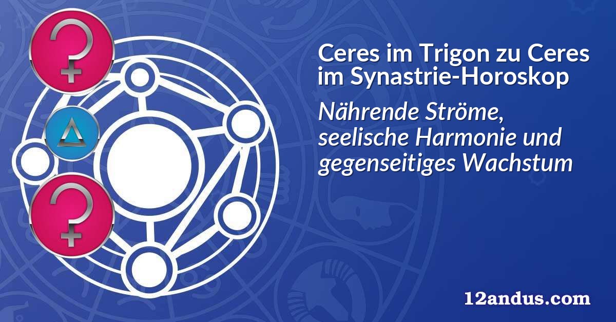 Ceres im Trigon zu Ceres im Synastrie-Horoskop