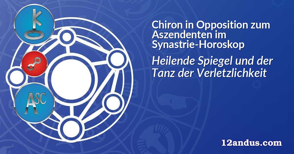 Chiron in Opposition zum Aszendenten im Synastrie-Horoskop