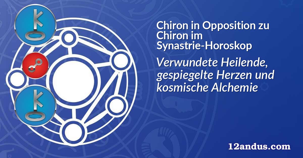 Chiron in Opposition zu Chiron im Synastrie-Horoskop
