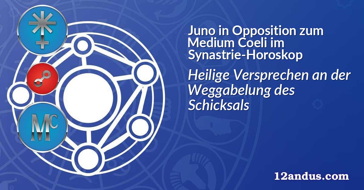 Juno in Opposition zum Medium Coeli im Synastrie-Horoskop