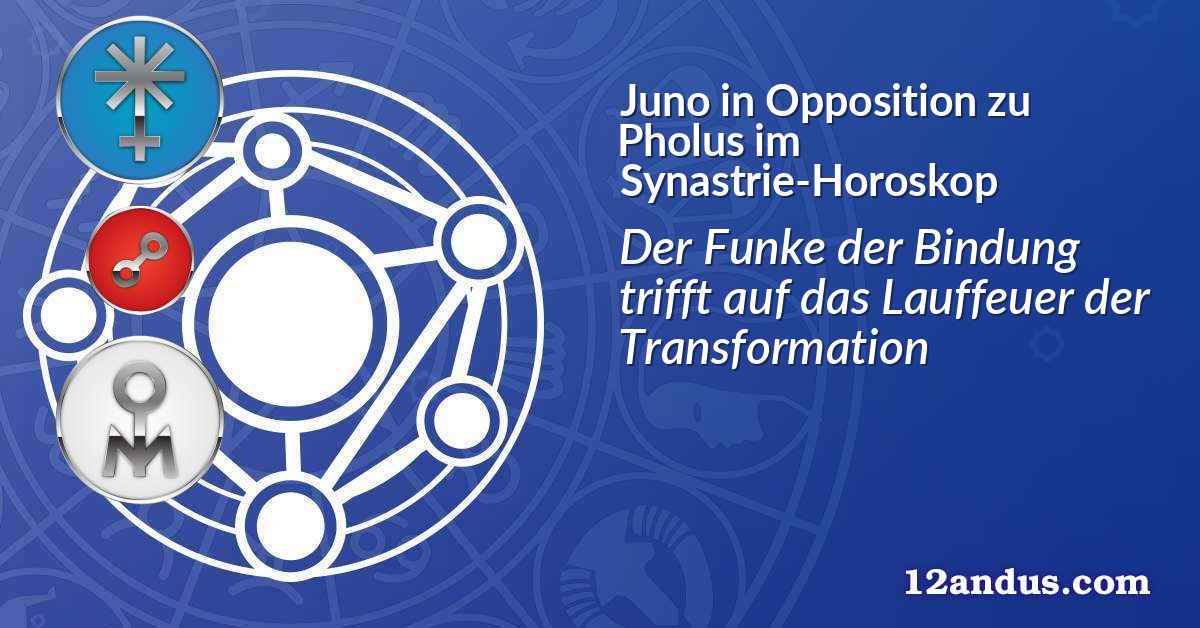 Juno in Opposition zu Pholus im Synastrie-Horoskop