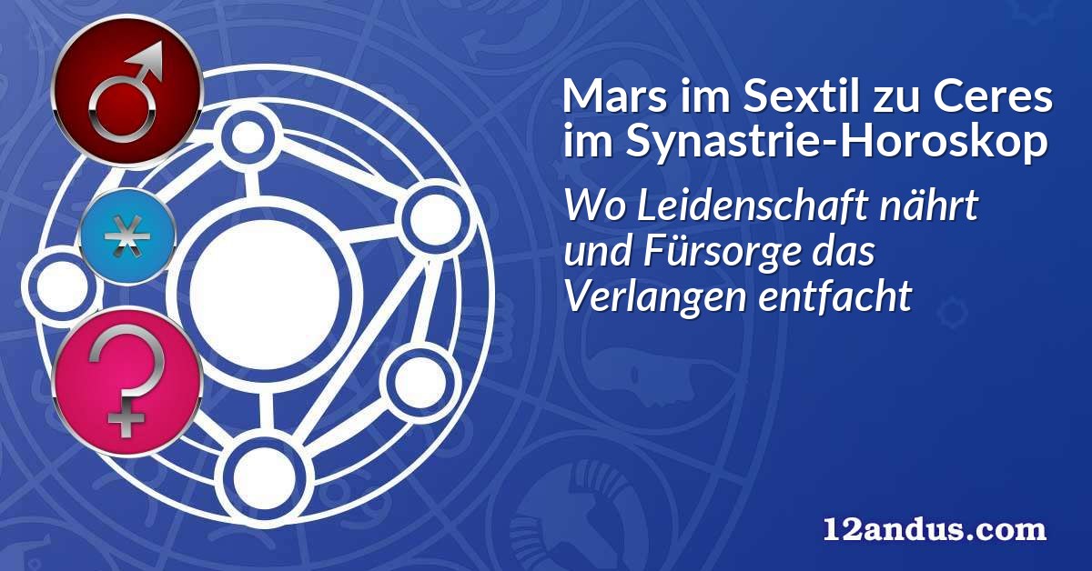 Mars im Sextil zu Ceres im Synastrie-Horoskop