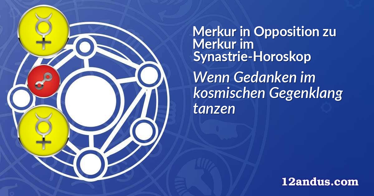 Merkur in Opposition zu Merkur im Synastrie-Horoskop