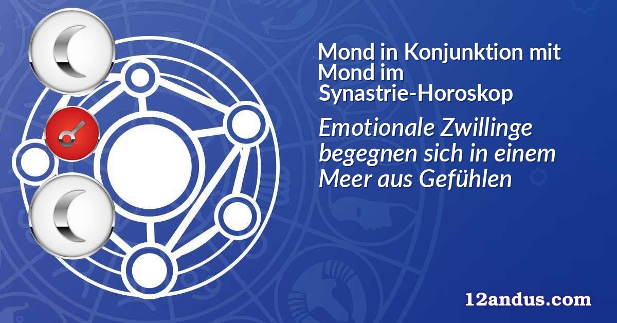 Mond in Konjunktion mit Mond im Synastrie-Horoskop