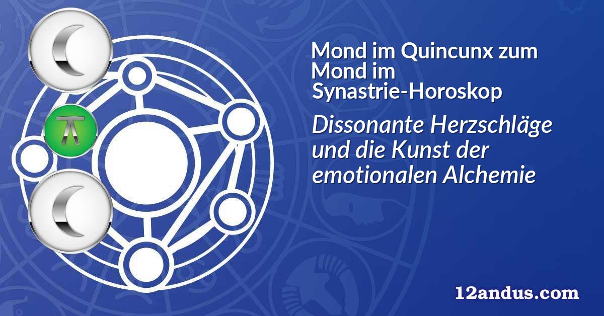 Mond im Quinkunx zum Mond im Synastrie-Horoskop
