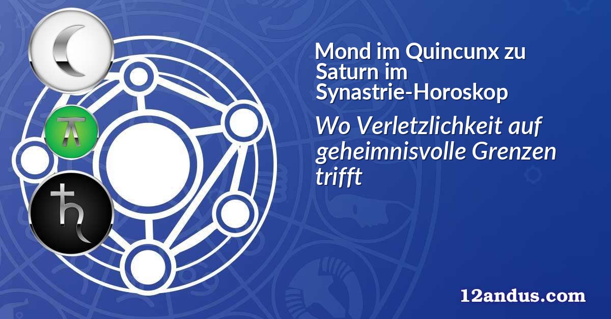 Mond im Quinkunx zu Saturn im Synastrie-Horoskop