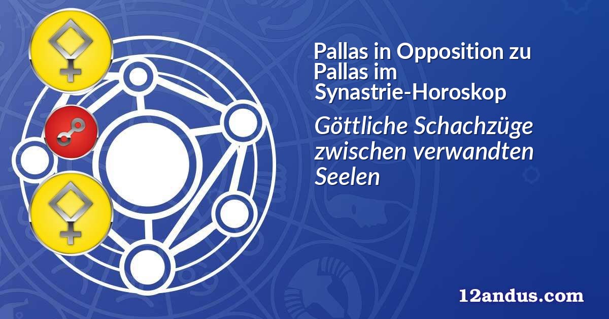 Pallas in Opposition zu Pallas im Synastrie-Horoskop