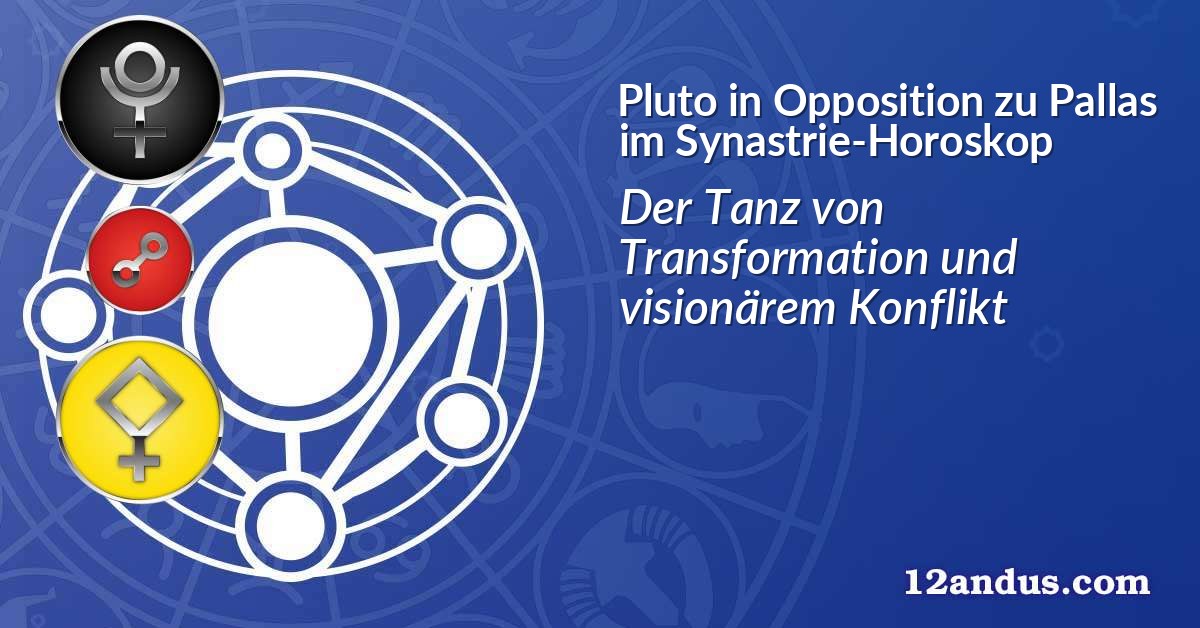 Pluto in Opposition zu Pallas im Synastrie-Horoskop