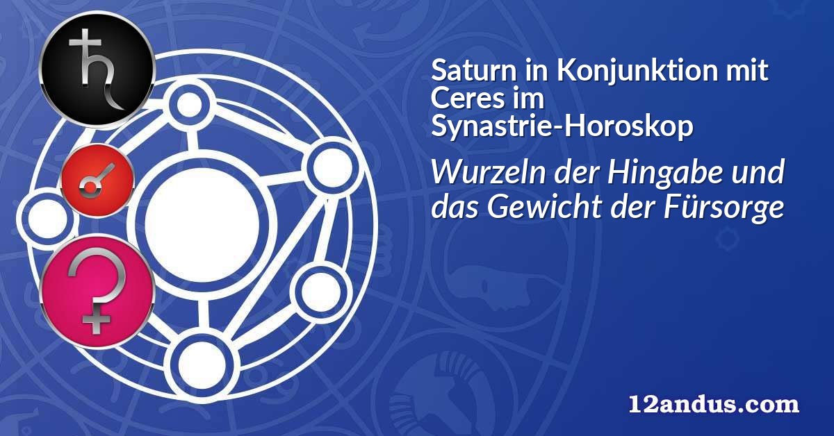 Saturn in Konjunktion mit Ceres im Synastrie-Horoskop