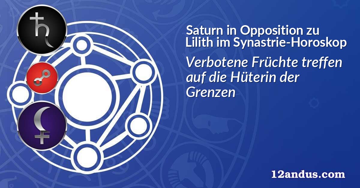 Saturn in Opposition zu Lilith im Synastrie-Horoskop