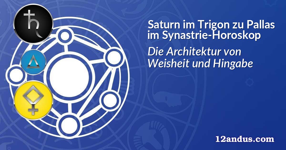 Saturn im Trigon zu Pallas im Synastrie-Horoskop