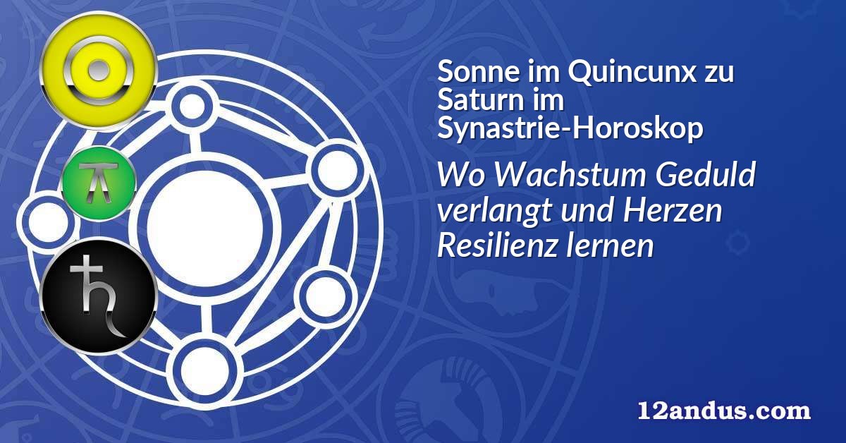Sonne im Quinkunx zu Saturn im Synastrie-Horoskop