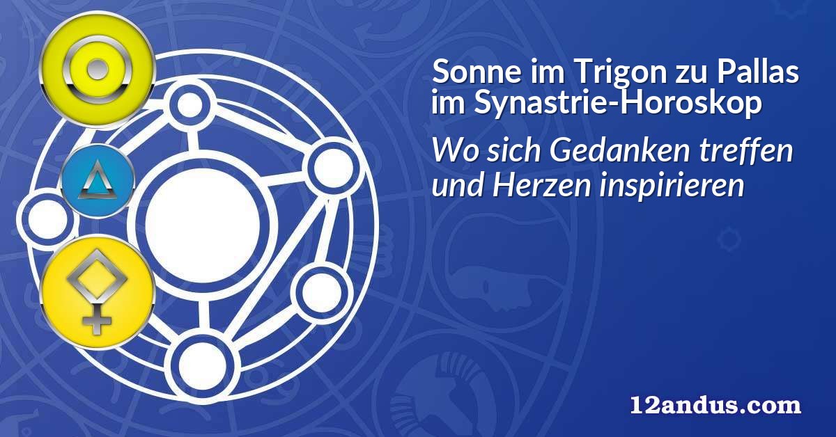 Sonne im Trigon zu Pallas im Synastrie-Horoskop