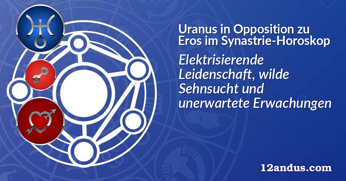 Uranus in Opposition zu Eros im Synastrie-Horoskop