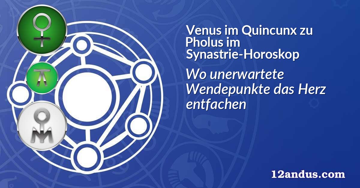 Venus im Quinkunx zu Pholus im Synastrie-Horoskop