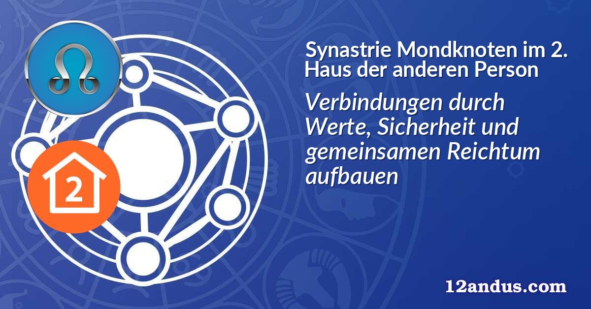 Synastrie Mondknoten im 2. Haus der anderen Person