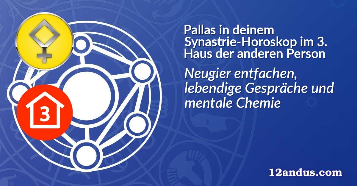 Pallas in deinem Synastrie-Horoskop im 3. Haus der anderen Person