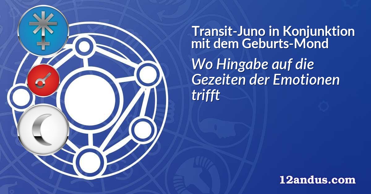 Transit-Juno in Konjunktion mit dem Geburts-Mond