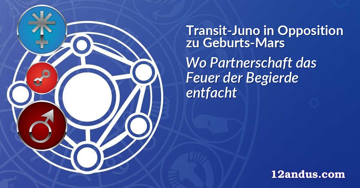 Transit-Juno in Opposition zu Geburts-Mars