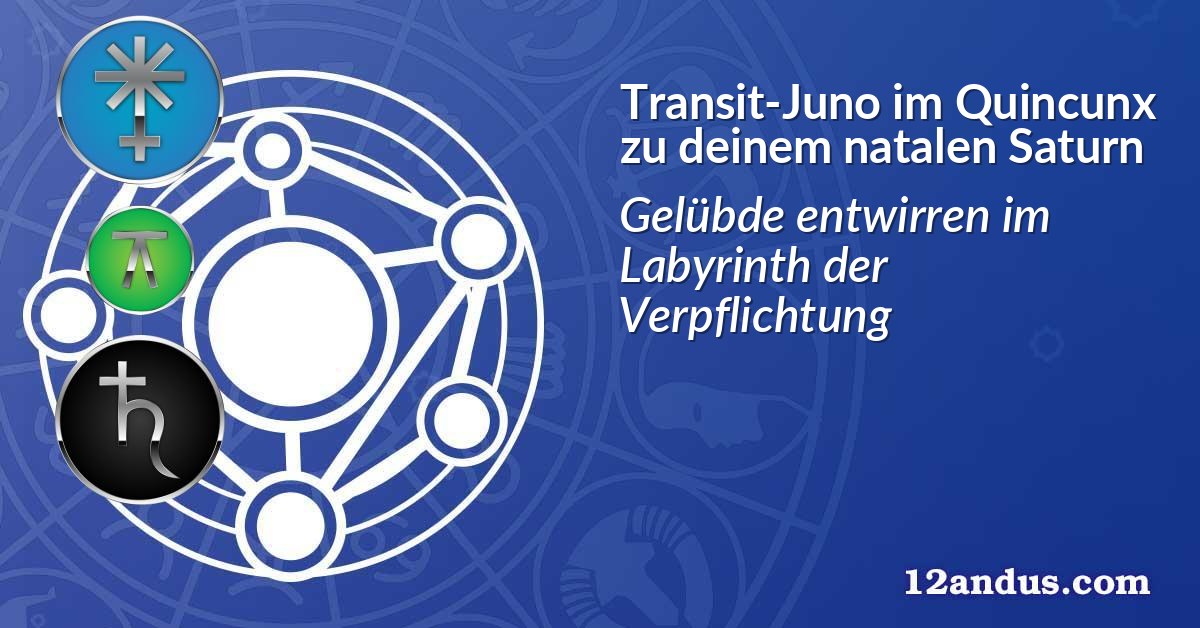 Transit-Juno im Quinkunx zu deinem natalen Saturn