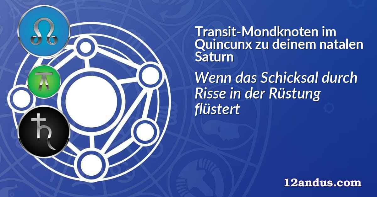 Transit-Mondknoten im Quinkunx zu deinem natalen Saturn