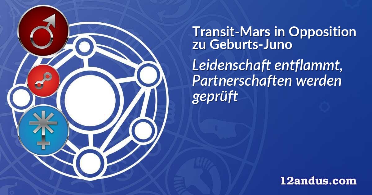 Transit-Mars in Opposition zu Geburts-Juno