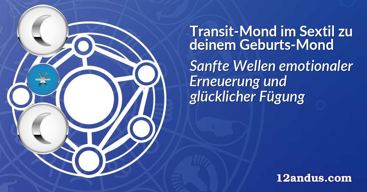 Transit-Mond im Sextil zu deinem Geburts-Mond
