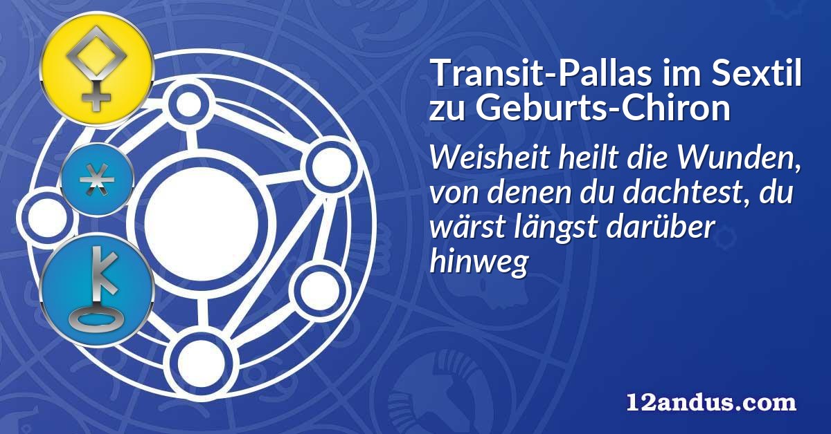 Transit-Pallas im Sextil zu Geburts-Chiron