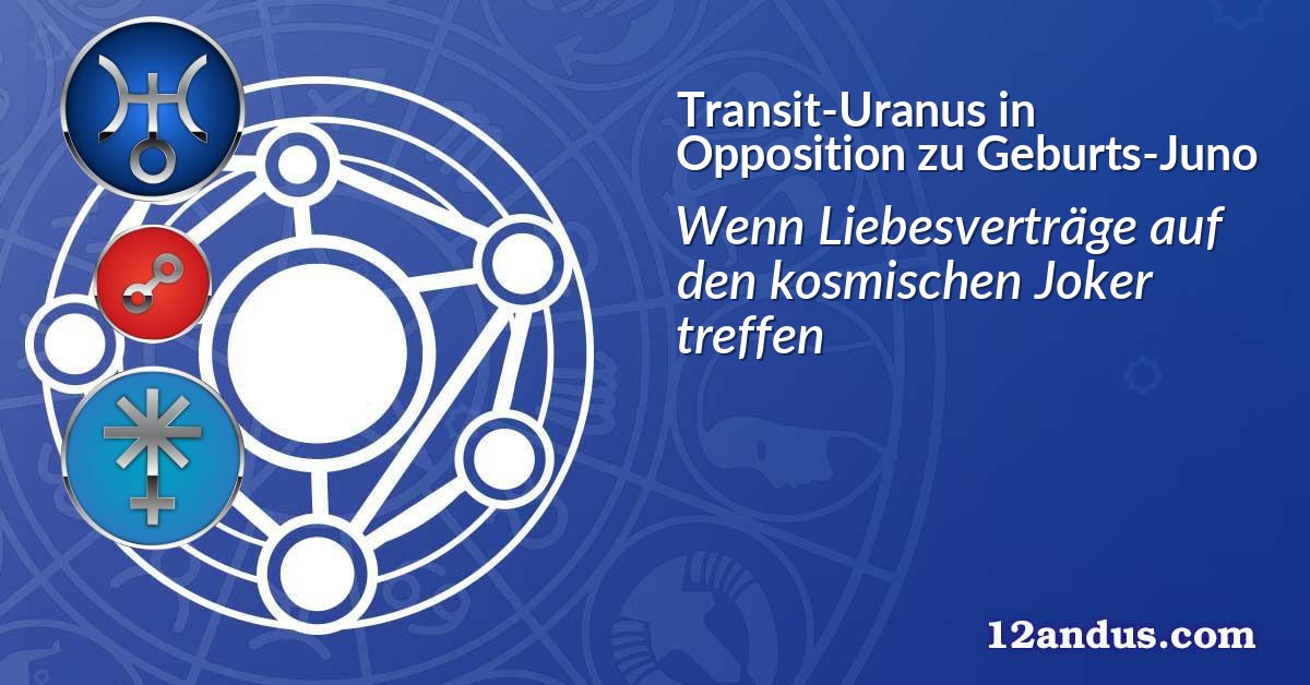 Transit-Uranus in Opposition zu Geburts-Juno