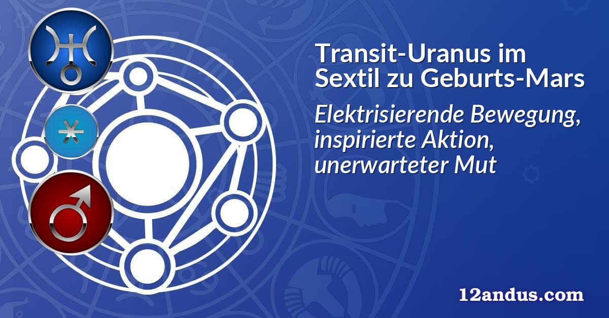 Transit-Uranus im Sextil zu Geburts-Mars
