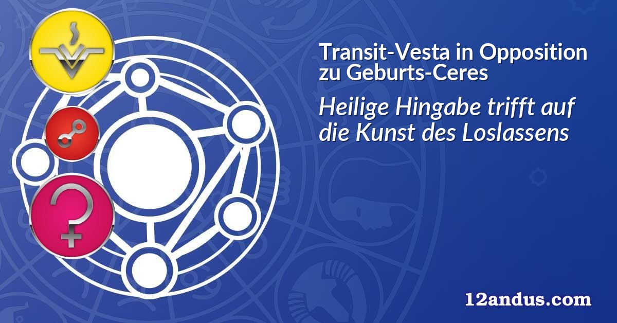 Transit-Vesta in Opposition zu Geburts-Ceres