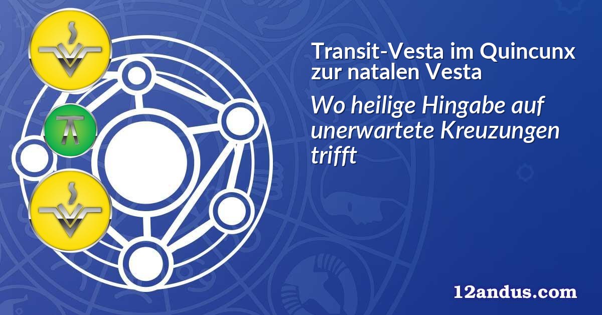 Transit-Vesta im Quinkunx zur natalen Vesta