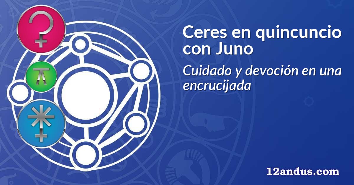 Ceres en quincuncio con Juno