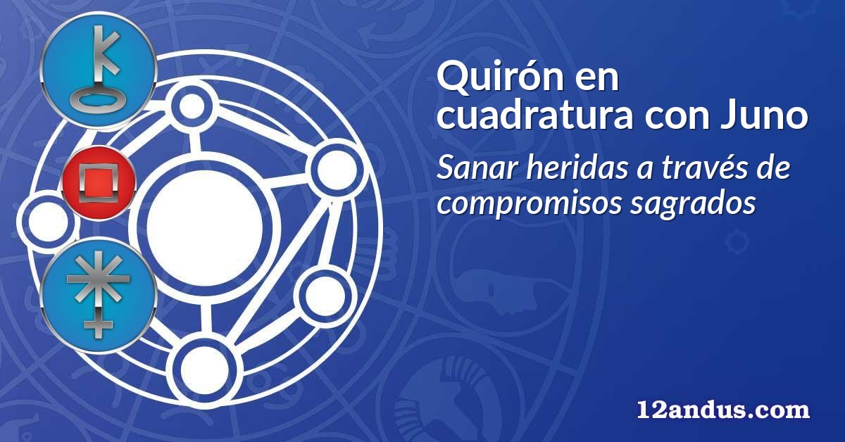 Quirón en cuadratura con Juno