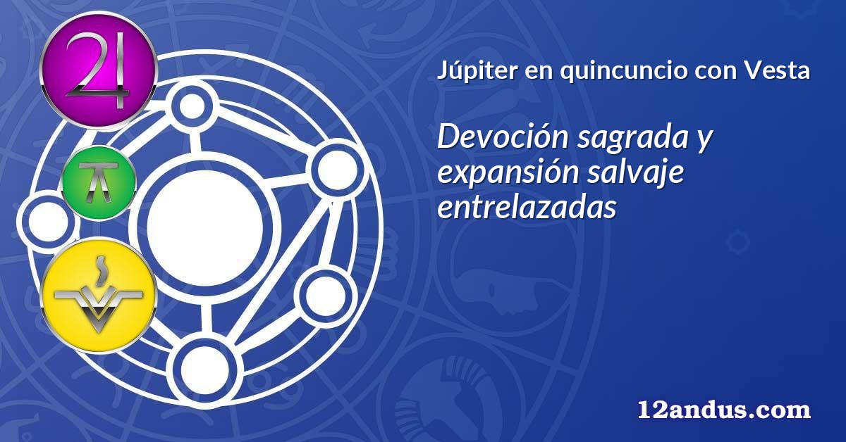 Júpiter en quincuncio con Vesta