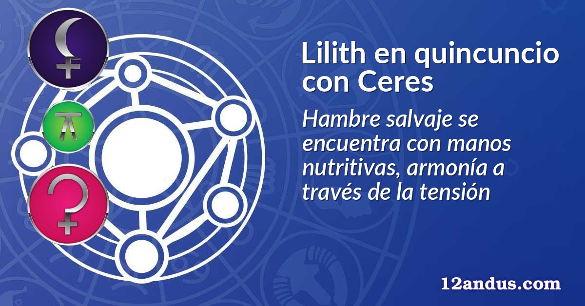 Lilith en quincuncio con Ceres