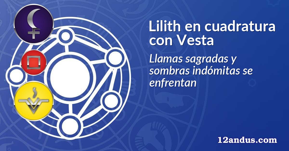 Lilith en cuadratura con Vesta