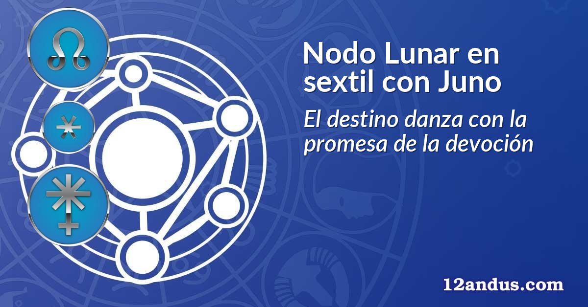 Nodo Lunar en sextil con Juno