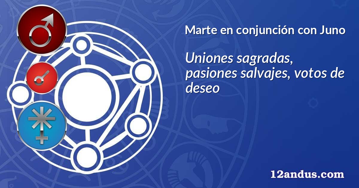 Marte en conjunción con Juno