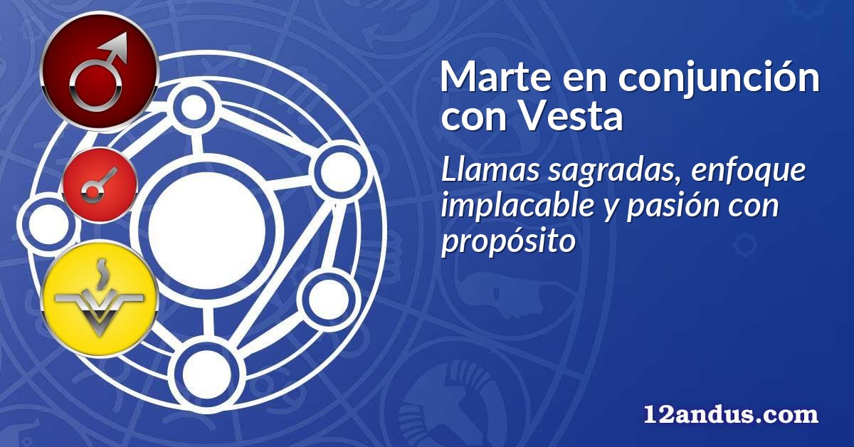 Marte en conjunción con Vesta