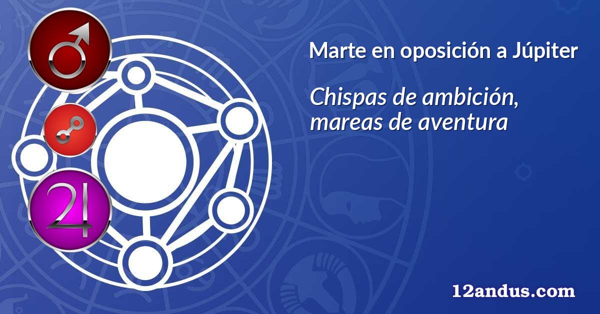 Marte en oposición a Júpiter