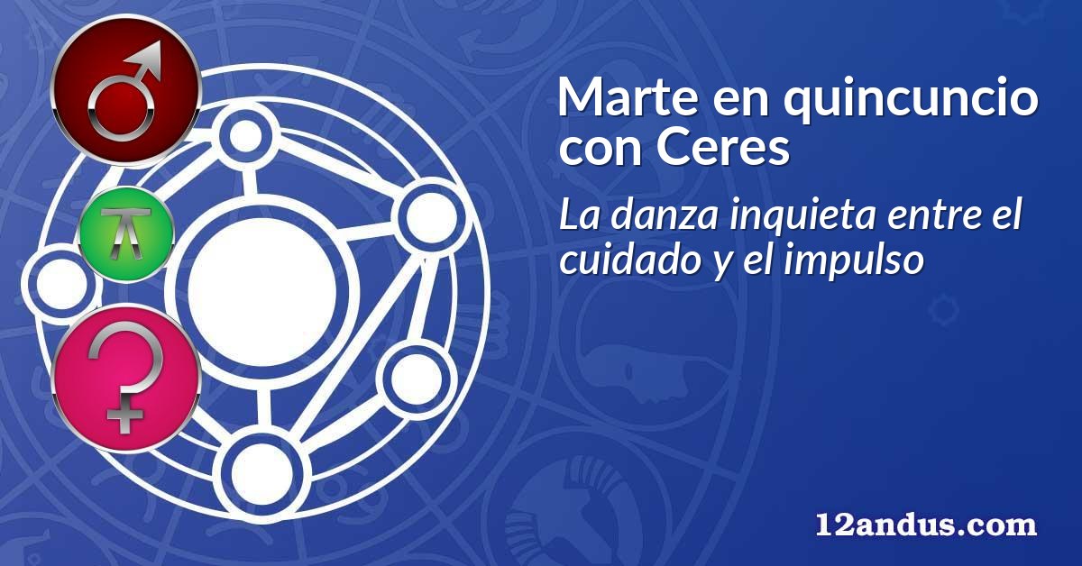 Marte en quincuncio con Ceres