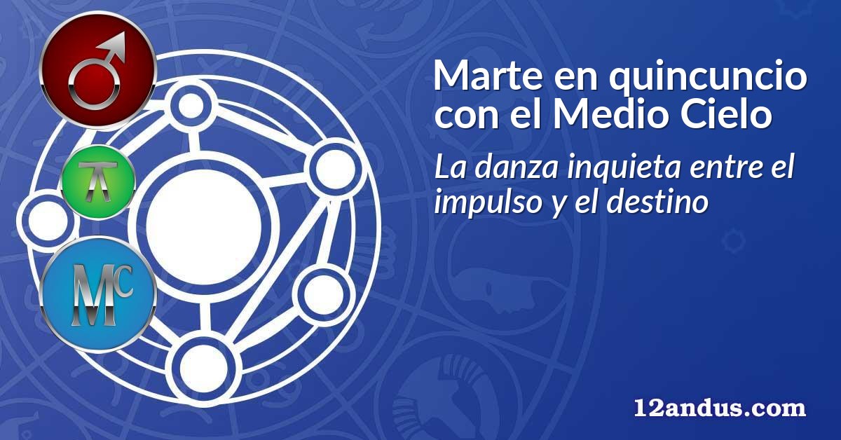 Marte en quincuncio con el Medio Cielo