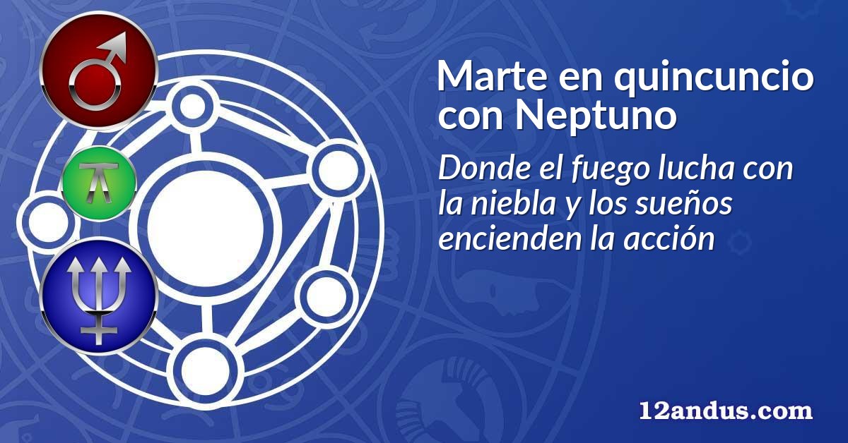Marte en quincuncio con Neptuno