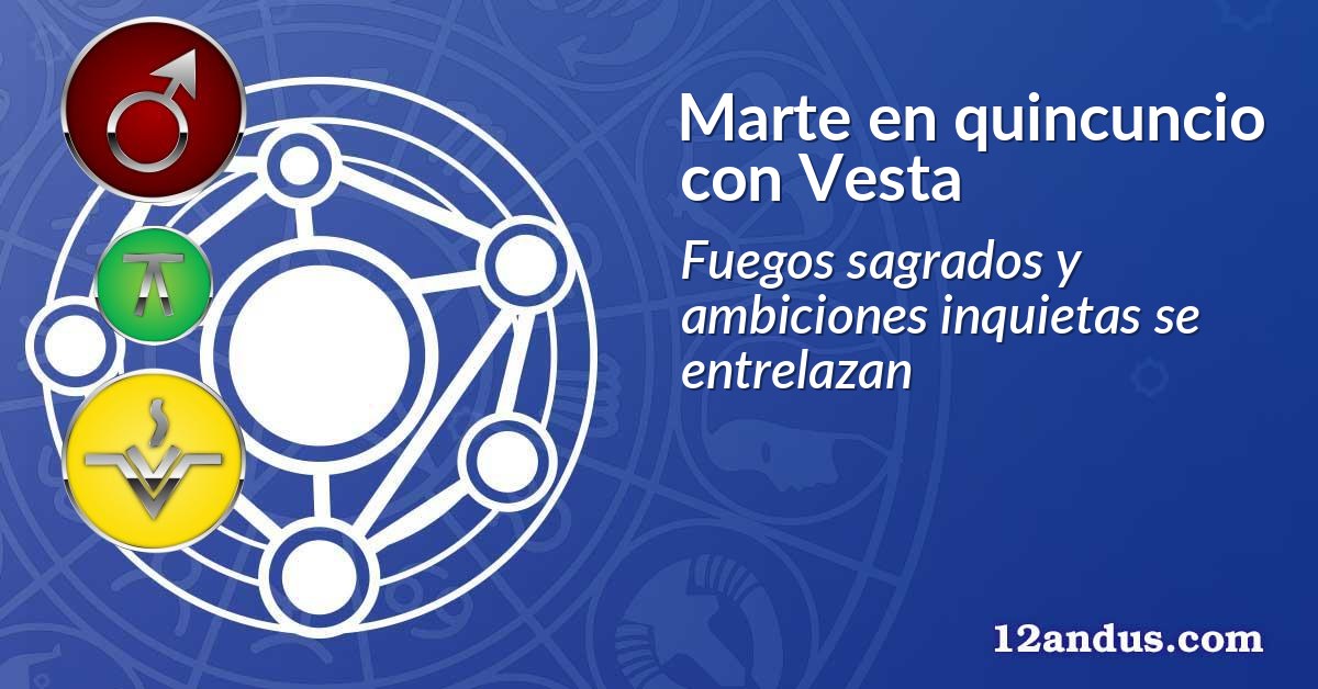 Marte en quincuncio con Vesta