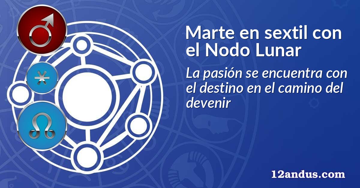 Marte en sextil con el Nodo Lunar
