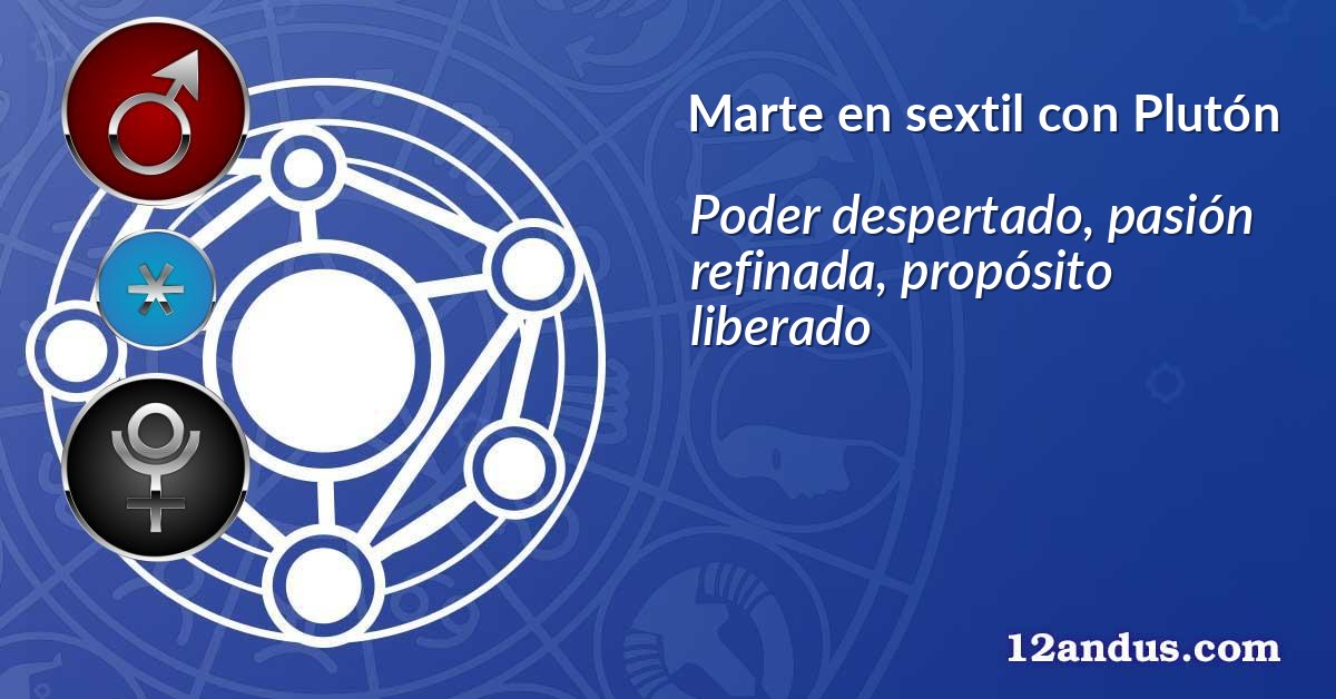 Marte en sextil con Plutón