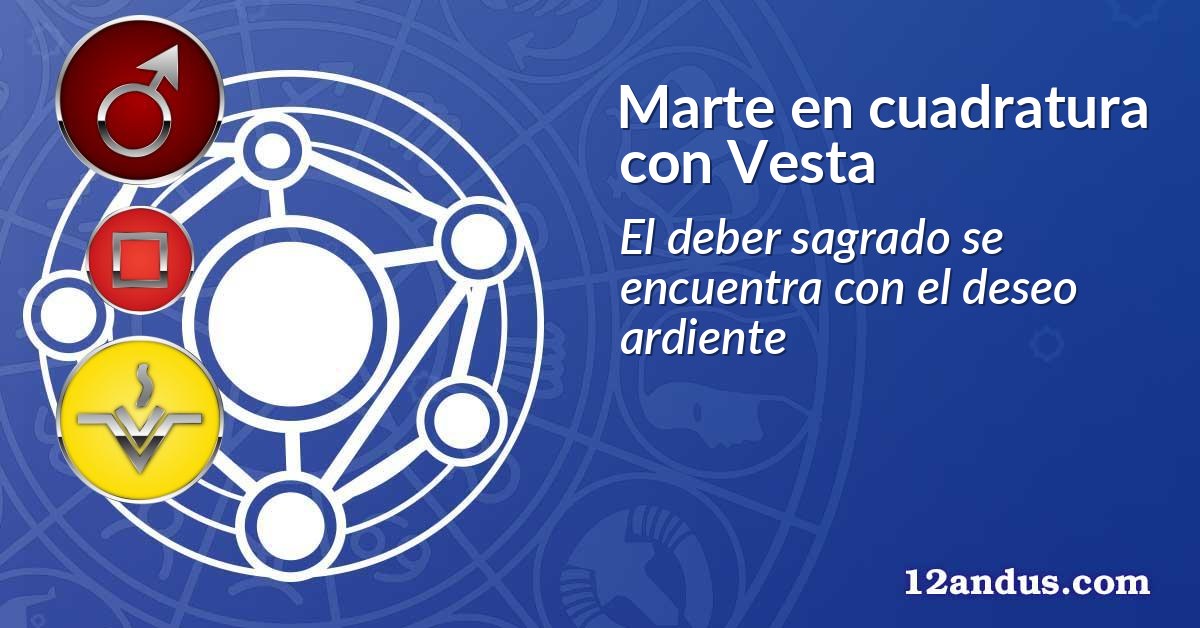 Marte en cuadratura con Vesta