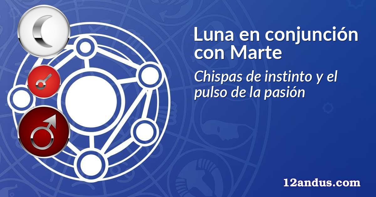 Luna en conjunción con Marte